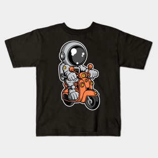 Astronaut Scooterist Kids T-Shirt